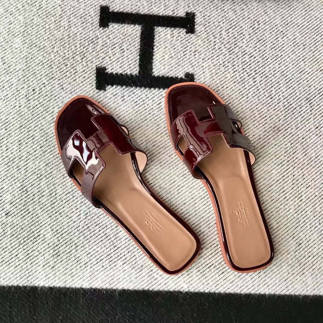 에르메스 올수공 오란 슬리퍼 샌들 페이던트 26